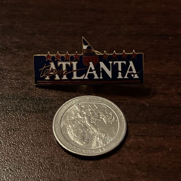 1996 Atlanta Olympics Swimming Event Team USA Lapel Hat Pin‎ - Picture 2 of 3